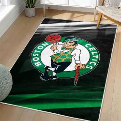 NBA Boston Celtics Rectangle Rug Personalized Non-Slip Carpet Gift For Basketball Fans BC227