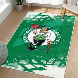 NBA Boston Celtics Rectangle Rug Personalized Non-Slip Carpet Gift For Basketball Fans BC96
