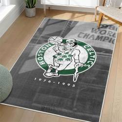 NBA Boston Celtics Rectangle Rug Personalized Non-Slip Carpet Gift For Basketball Fans BC99