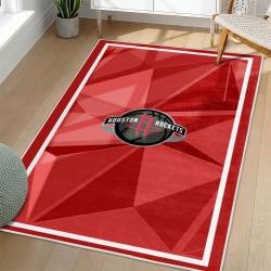 NBA Houston Rockets Rectangle Rug Personalized Non-Slip Carpet Gift For Basketball Fans HR1