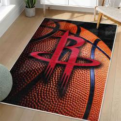 NBA Houston Rockets Rectangle Rug Personalized Non-Slip Carpet Gift For Basketball Fans HR11