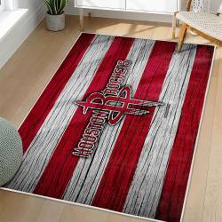 NBA Houston Rockets Rectangle Rug Personalized Non-Slip Carpet Gift For Basketball Fans HR14