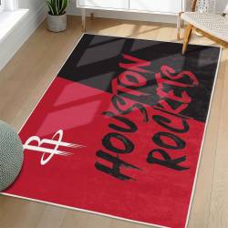 NBA Houston Rockets Rectangle Rug Personalized Non-Slip Carpet Gift For Basketball Fans HR16
