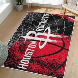 NBA Houston Rockets Rectangle Rug Personalized Non-Slip Carpet Gift For Basketball Fans HR19