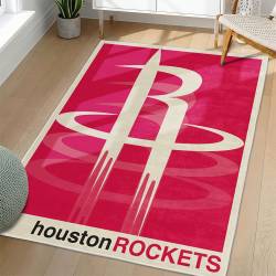 NBA Houston Rockets Rectangle Rug Personalized Non-Slip Carpet Gift For Basketball Fans HR24