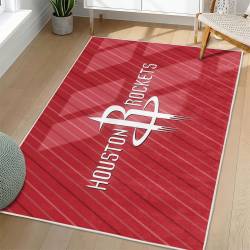 NBA Houston Rockets Rectangle Rug Personalized Non-Slip Carpet Gift For Basketball Fans HR28