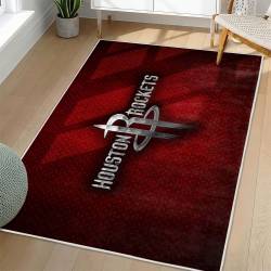 NBA Houston Rockets Rectangle Rug Personalized Non-Slip Carpet Gift For Basketball Fans HR29