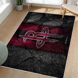 NBA Houston Rockets Rectangle Rug Personalized Non-Slip Carpet Gift For Basketball Fans HR32