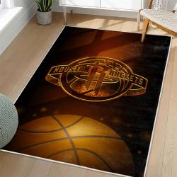 NBA Houston Rockets Rectangle Rug Personalized Non-Slip Carpet Gift For Basketball Fans HR36