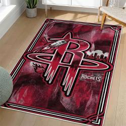 NBA Houston Rockets Rectangle Rug Personalized Non-Slip Carpet Gift For Basketball Fans HR38