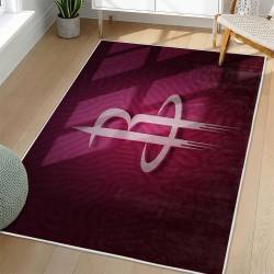 NBA Houston Rockets Rectangle Rug Personalized Non-Slip Carpet Gift For Basketball Fans HR40