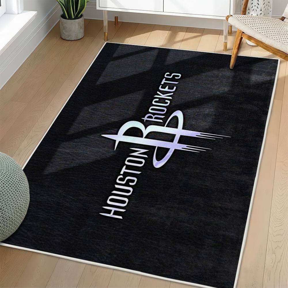 NBA Houston Rockets Rectangle Rug Personalized Non-Slip Carpet Gift For Basketball Fans HR43