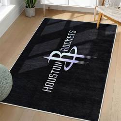NBA Houston Rockets Rectangle Rug Personalized Non-Slip Carpet Gift For Basketball Fans HR43