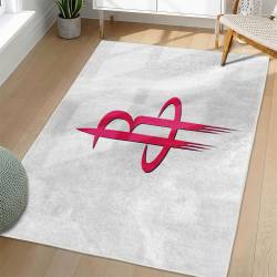 NBA Houston Rockets Rectangle Rug Personalized Non-Slip Carpet Gift For Basketball Fans HR44