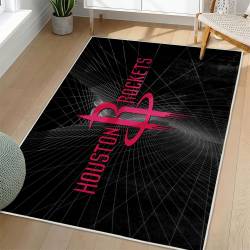 NBA Houston Rockets Rectangle Rug Personalized Non-Slip Carpet Gift For Basketball Fans HR45