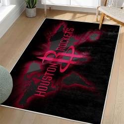 NBA Houston Rockets Rectangle Rug Personalized Non-Slip Carpet Gift For Basketball Fans HR46