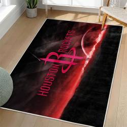 NBA Houston Rockets Rectangle Rug Personalized Non-Slip Carpet Gift For Basketball Fans HR48