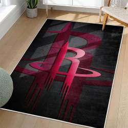 NBA Houston Rockets Rectangle Rug Personalized Non-Slip Carpet Gift For Basketball Fans HR54