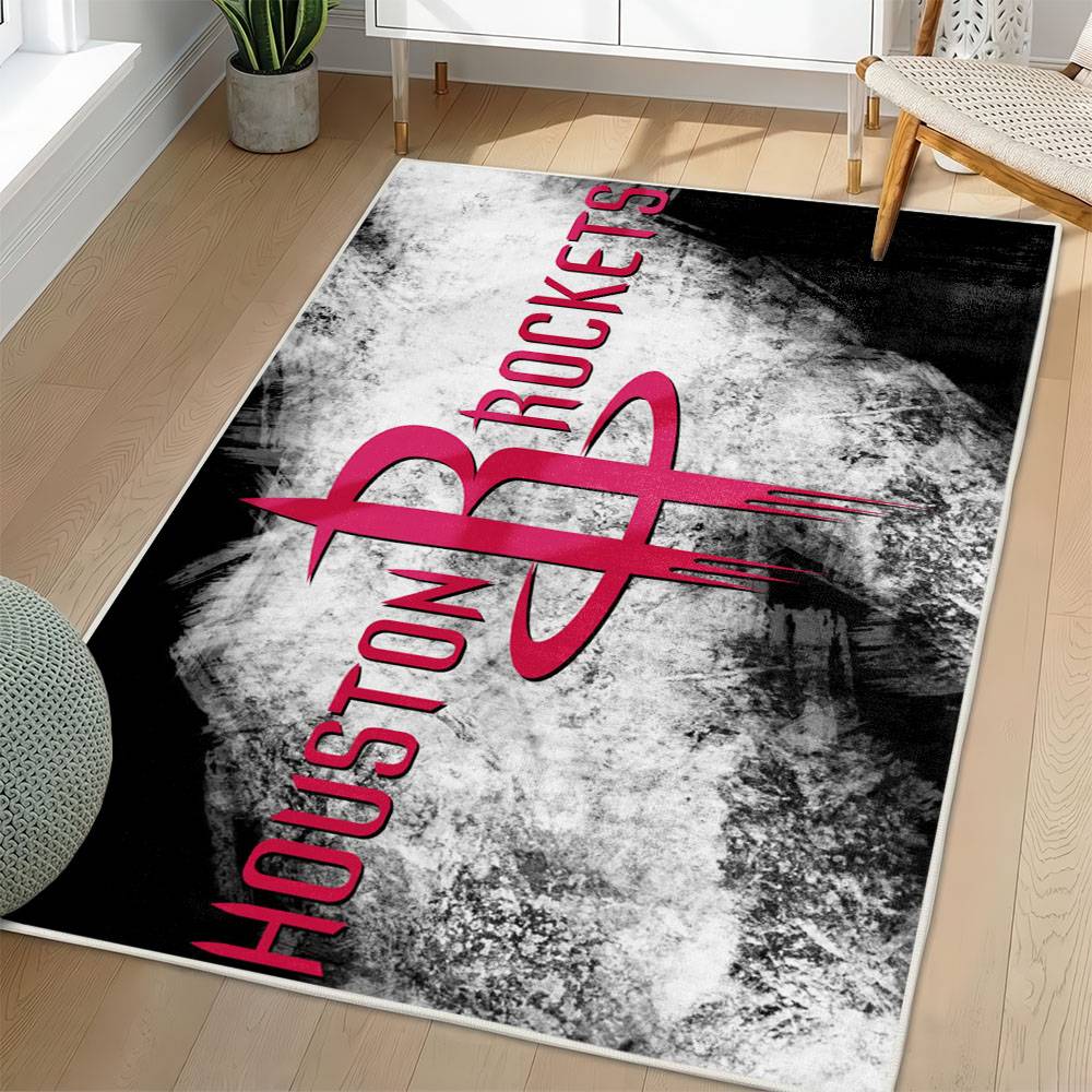 NBA Houston Rockets Rectangle Rug Personalized Non-Slip Carpet Gift For Basketball Fans HR55