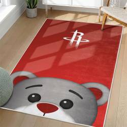 NBA Houston Rockets Rectangle Rug Personalized Non-Slip Carpet Gift For Basketball Fans HR60