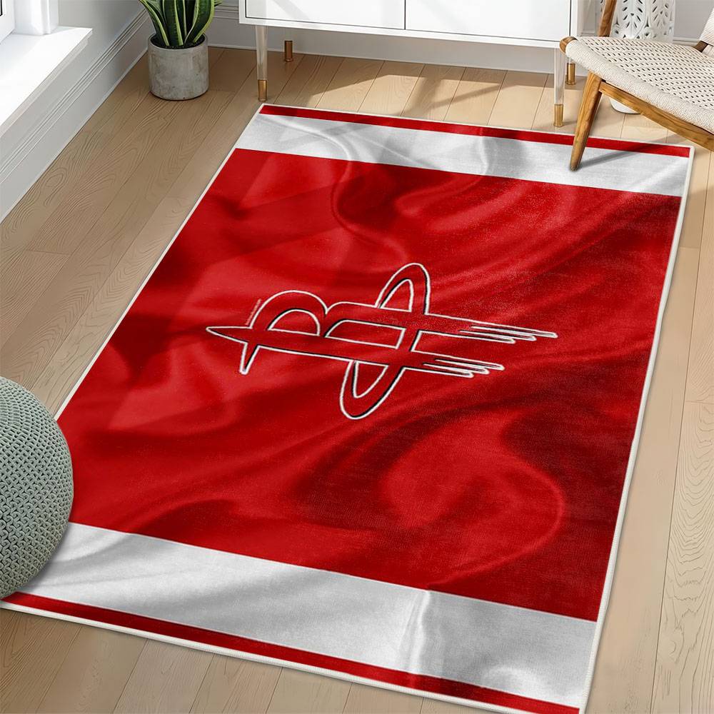 NBA Houston Rockets Rectangle Rug Personalized Non-Slip Carpet Gift For Basketball Fans HR66