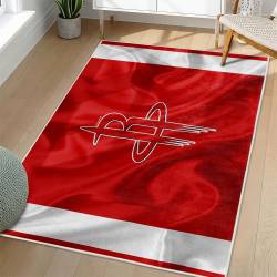 NBA Houston Rockets Rectangle Rug Personalized Non-Slip Carpet Gift For Basketball Fans HR66