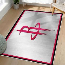 NBA Houston Rockets Rectangle Rug Personalized Non-Slip Carpet Gift For Basketball Fans HR69