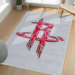 NBA Houston Rockets Rectangle Rug Personalized Non-Slip Carpet Gift For Basketball Fans HR7
