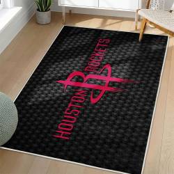 NBA Houston Rockets Rectangle Rug Personalized Non-Slip Carpet Gift For Basketball Fans HR75