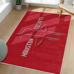 NBA Houston Rockets Rectangle Rug Personalized Non-Slip Carpet Gift For Basketball Fans HR79