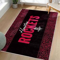 NBA Houston Rockets Rectangle Rug Personalized Non-Slip Carpet Gift For Basketball Fans HR8