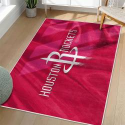 NBA Houston Rockets Rectangle Rug Personalized Non-Slip Carpet Gift For Basketball Fans HR81
