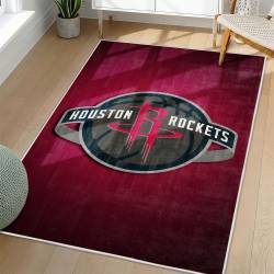 NBA Houston Rockets Rectangle Rug Personalized Non-Slip Carpet Gift For Basketball Fans HR82