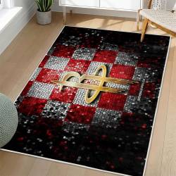 NBA Houston Rockets Rectangle Rug Personalized Non-Slip Carpet Gift For Basketball Fans HR83