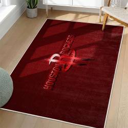 NBA Houston Rockets Rectangle Rug Personalized Non-Slip Carpet Gift For Basketball Fans HR84