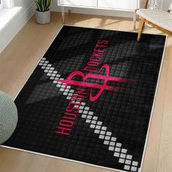 NBA Houston Rockets Rectangle Rug Personalized Non-Slip Carpet Gift For Basketball Fans HR85