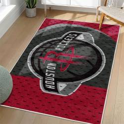 NBA Houston Rockets Rectangle Rug Personalized Non-Slip Carpet Gift For Basketball Fans HR88