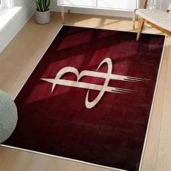 NBA Houston Rockets Rectangle Rug Personalized Non-Slip Carpet Gift For Basketball Fans HR9