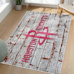 NBA Houston Rockets Rectangle Rug Personalized Non-Slip Carpet Gift For Basketball Fans HR90