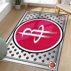 NBA Houston Rockets Rectangle Rug Personalized Non-Slip Carpet Gift For Basketball Fans HR91