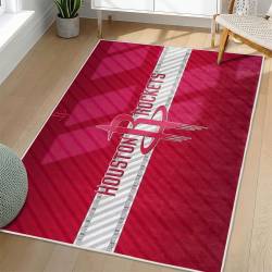 NBA Houston Rockets Rectangle Rug Personalized Non-Slip Carpet Gift For Basketball Fans HR92