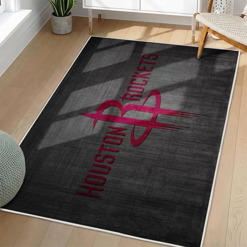 NBA Houston Rockets Rectangle Rug Personalized Non-Slip Carpet Gift For Basketball Fans HR93