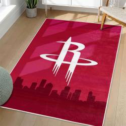 NBA Houston Rockets Rectangle Rug Personalized Non-Slip Carpet Gift For Basketball Fans HR94