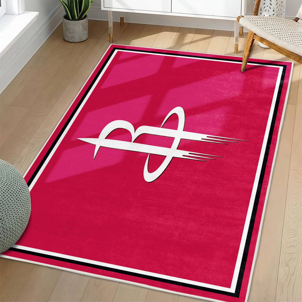 NBA Houston Rockets Rectangle Rug Personalized Non-Slip Carpet Gift For Basketball Fans HR96