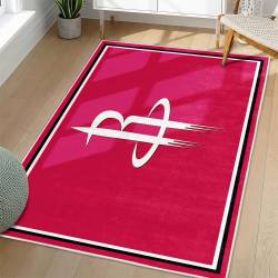 NBA Houston Rockets Rectangle Rug Personalized Non-Slip Carpet Gift For Basketball Fans HR96