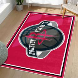 NBA Houston Rockets Rectangle Rug Personalized Non-Slip Carpet Gift For Basketball Fans HR97