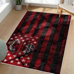 NBA Miami Heat Rectangle Rug Personalized Non-Slip Carpet Gift For Basketball Fans MH101