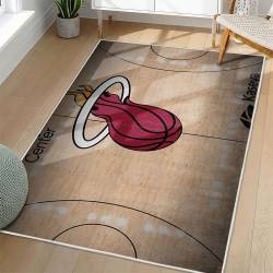 NBA Miami Heat Rectangle Rug Personalized Non-Slip Carpet Gift For Basketball Fans MH102