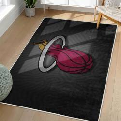 NBA Miami Heat Rectangle Rug Personalized Non-Slip Carpet Gift For Basketball Fans MH103