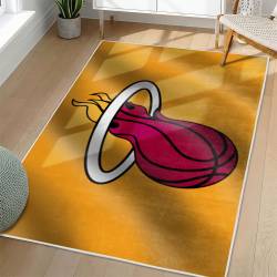 NBA Miami Heat Rectangle Rug Personalized Non-Slip Carpet Gift For Basketball Fans MH114